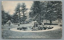 Fountain & Band Stand West Springfield Mass Vintage Postcard c1909 picture