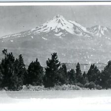 c1940s Mt. Shasta, Siskiyou, CA RPPC Birds Eye BUDS Real Photo PC Volcano A125 picture