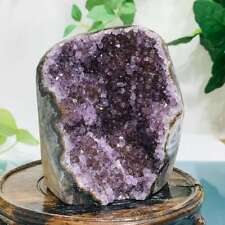 685g Natural Amethyst Geode Mineral Specimen Crystal Quartz Energy Decoration picture