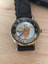 1994 Hanna-Barbera The Flinstones Watch with Authentic Black Leather Band  picture