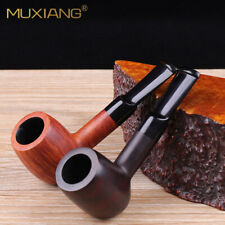 MUXIANG Briar Smoking Pipe Smooth Finished 3mm Filter Handmade Tobacco Pipe Gift picture