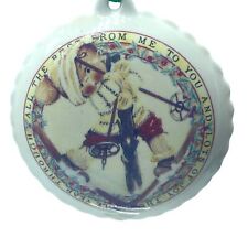 Vintage 1991 Enesco Memories of Yesterday Little Boy Skiing Christmas Ornament picture
