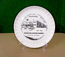 VINTAGE  Flemington New Jersey Auction Market 25th Anniversary Plate  1930-1955 picture