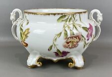 Antique French T&V Limoges Hand Painted Porcelain Cache Pot Jardiniere picture