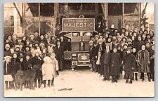 Advertising The Great Majestic Range Store Winter Snow c1910 Real Photo RPPC picture