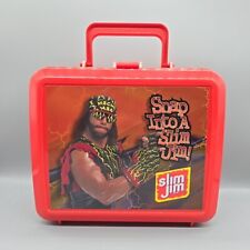 Aladdin 1997 Macho Man Randy Savage Lunchbox (Red) • WWF Slim Jim No Insert picture