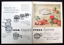 1952 Pyrex PRINT AD Tempered Flameware Corning Glass Works picture