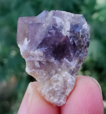 47.50 Cts natural lovely phantom faceted purple color flourite crystal specimen picture