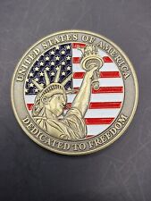 USA Dedicated To Freedom Star Spangled Banner Old Glory Challenge Coin  picture