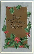Postcard - Best Christmas Wishes - Christmas Holiday Art Print picture