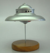 George Adamski Flying Saucer Mahogany Kiln Dry Wood Model Large New picture