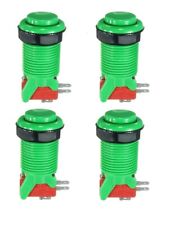 Standard Arcade Push Button with Microswitch - Happ Style New 28MM GREEN 4 PACK picture