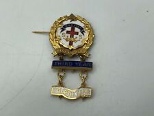 Vintage Baptist Sunday School Pin Award 3rd + 4th Year Dangle Charm   M1  picture