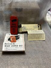 Tin Toy 1930s Jack Armstrong Magic Answer Box Fortune Telling Metal w Org Box picture