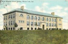 Winona Lake Indiana~Mount Memorial School Building~1910 Postcard picture
