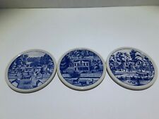 Set of 3 Hallmark Liberty blue mini plates/ coasters picture