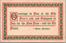 Vintage 1908 HAPPY NEW YEAR Postcard 