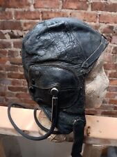 Early 1930s/Pre WW2 Lewis Leather Flying Helmet Wirh Gosport Tubes picture