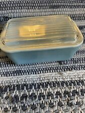 Vintage Pyrex Refrigerator Dish 502B w/ Lid Primary Blue picture
