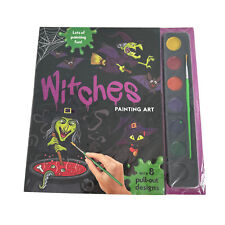 Witches Painting Set Halloween Gift Craft Set 8 Pull out designs with Paint NEW picture