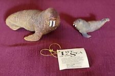 Vintage The Life Of The Sea Parent And Baby Atlantic Walrus With Original Tag picture