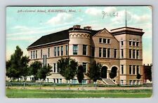 Kalispell MT-Montana, Central School, Vintage c1909 Postcard picture