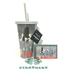 2Pcs.Starbucks+VERA WANG Card Tumbler Acrylic 16oz.Cold Cup Limited Edition  picture