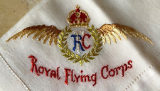 ORIGINAL - WW1 BRITISH ROYAL FLYING CORPS RFC EMBROIDERED HANDKERCHIEF c1916 picture