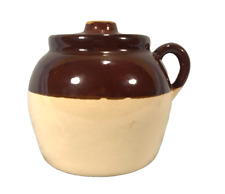 Vintage Stoneware Bean Pot with Lid USA picture