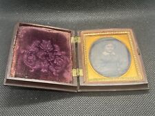 1/9th Plate Working Case Daguerreotype of Elegant Lady With Earrings picture