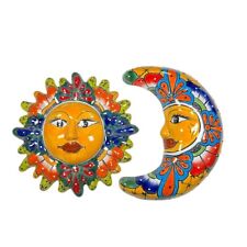 Sun and Moon Handmade Mexican Talavera Pottery Multicolor  picture