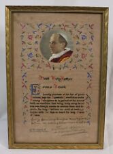 Unusual Vtg Religious Picture Certificate 1956 Confession Signed Sealed 9x13 Odd picture