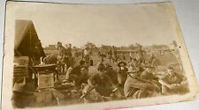 Rare Antique American WWI Camp Tent Soldier Scene Dog Real Photo Postcard RPPC picture