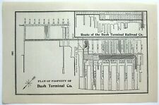 Bush Terminal Co. - 1906 Railroad & Property Plan. Railroads & Piers Antique Map picture