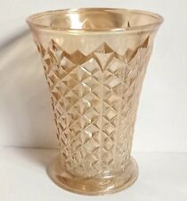 Beautiful Vintage Glass Vase, Faceted, Unbranded, One Of A Kind picture