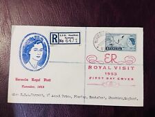 Royal Visit 1953  Bermuda FDC REGISTERED TO ENGLAND picture