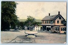 Center Harbor New Hampshire Postcard Fountain Exterior House Road c1908 Vintage picture