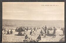 Surf City, NJ Vintage Postcard Beach Scene B/W picture