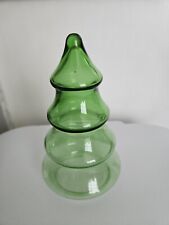 Vintage Green Glass Christmas Tree 7.5