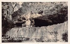 RPPC Flagstaff AZ Arizona Walnut Canyon Cliff Dwellings Photo Vtg Postcard C32 picture