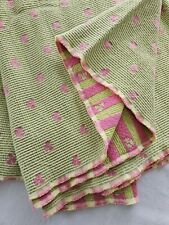 Brunschwig & Fils Pink And Green Lampas Reversible Upholstery Fabric Preppy  picture