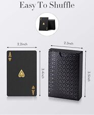 LOF OF 3 Diamond Waterproof Black Playing Cards, Poker Cards, HD Deck of Cards picture