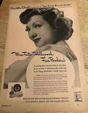 CLAUDETTE COLBERT Max Factor Hollywood / ANN RUTHERFORD - Vintage 1942 Clipping  picture