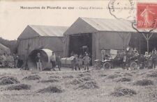 CPA 60 AVIATION MANEUVERS PICARDY 1910 Airfield HYDROGEN FACTORIES picture