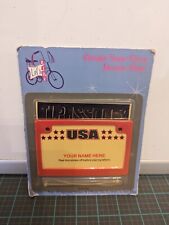 Vintage Kids Bicycle License Plate Create Your Own Sealed Plastic Package NOS picture