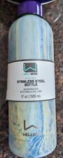 Wellness Blue Grain Double Wall Stainless Steel Water Bottle Vacuum Insulated  picture