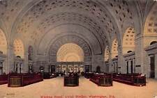 Washington DC Railway Railroad Train Station Depot 1910s Interior Postcard L6 picture