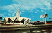1960s Los Angeles California Advertising Postcard VAN DE KAMP'S BAKERY Windmill picture
