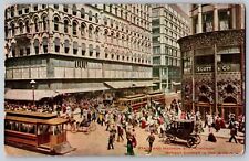 Postcard Antique Posted 1909 State And Madison streets Chicago Illinois B11 picture
