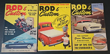 Rod & Custom Magazine 1955 June, August, Sept.  3 issues total picture